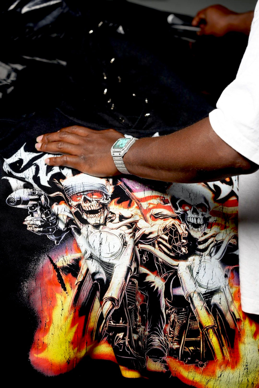 BIKER GANG USA “Flamed” Heavyweight Hoodie