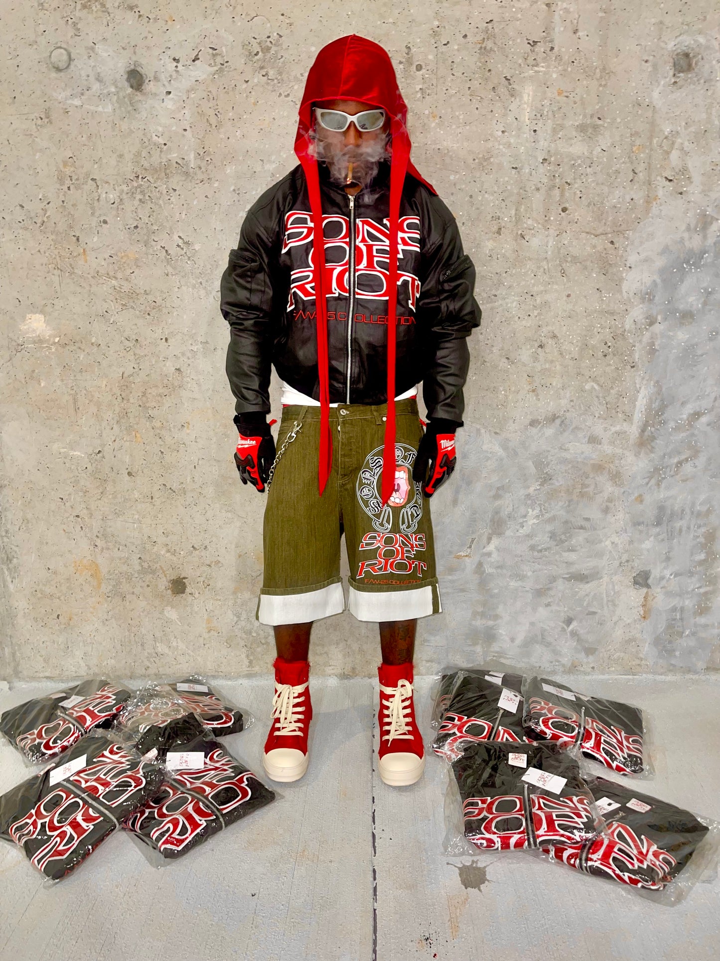 "CHROMATIC" Waxxed Denim Bomber