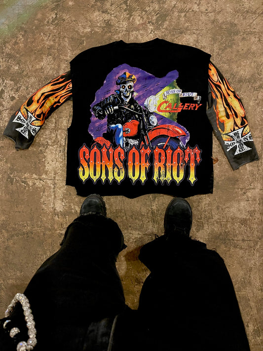 “CHOPPAZ” Cutoff Double Layer Tee