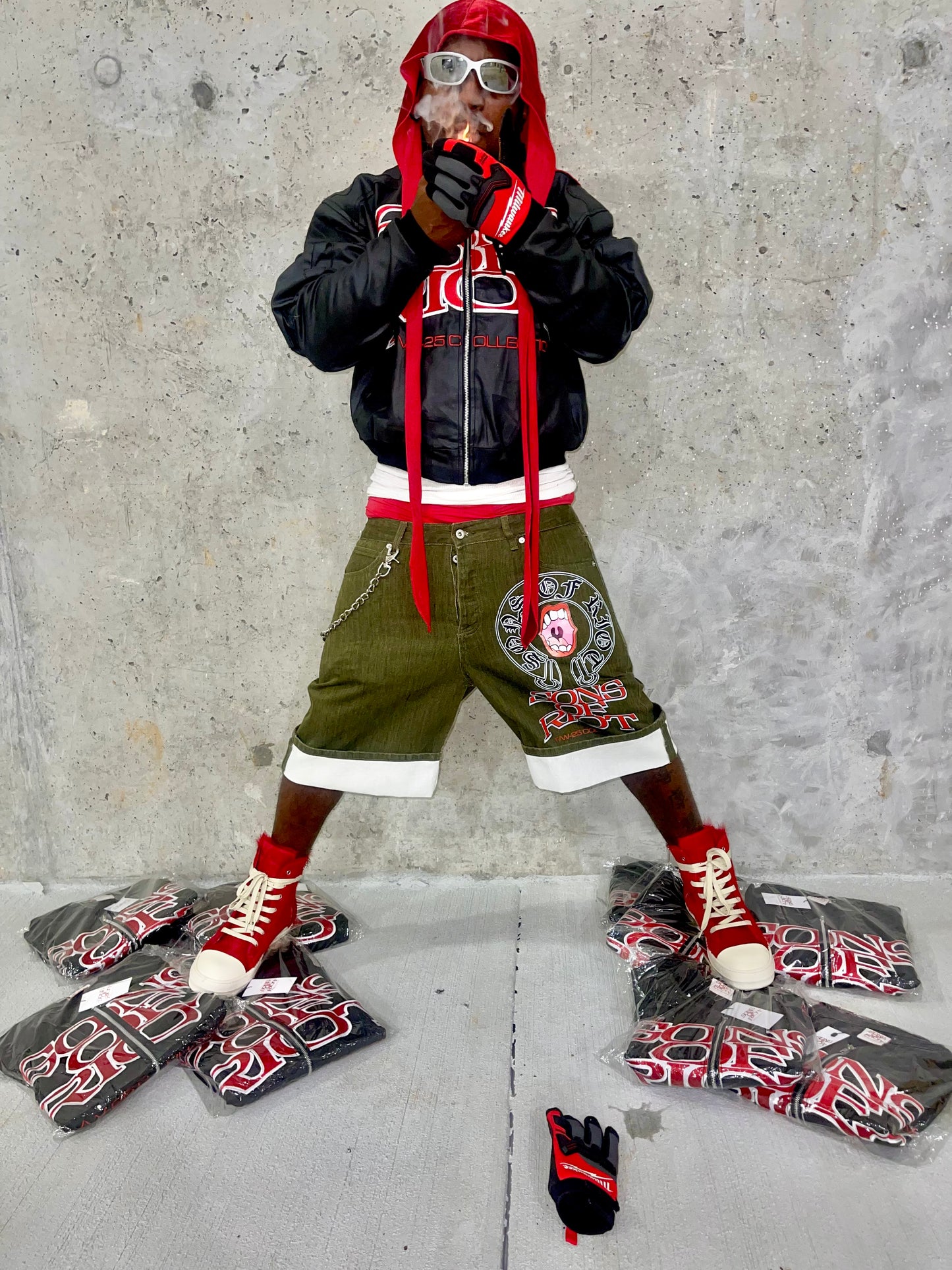 "CHROMATIC" Waxxed Denim Bomber