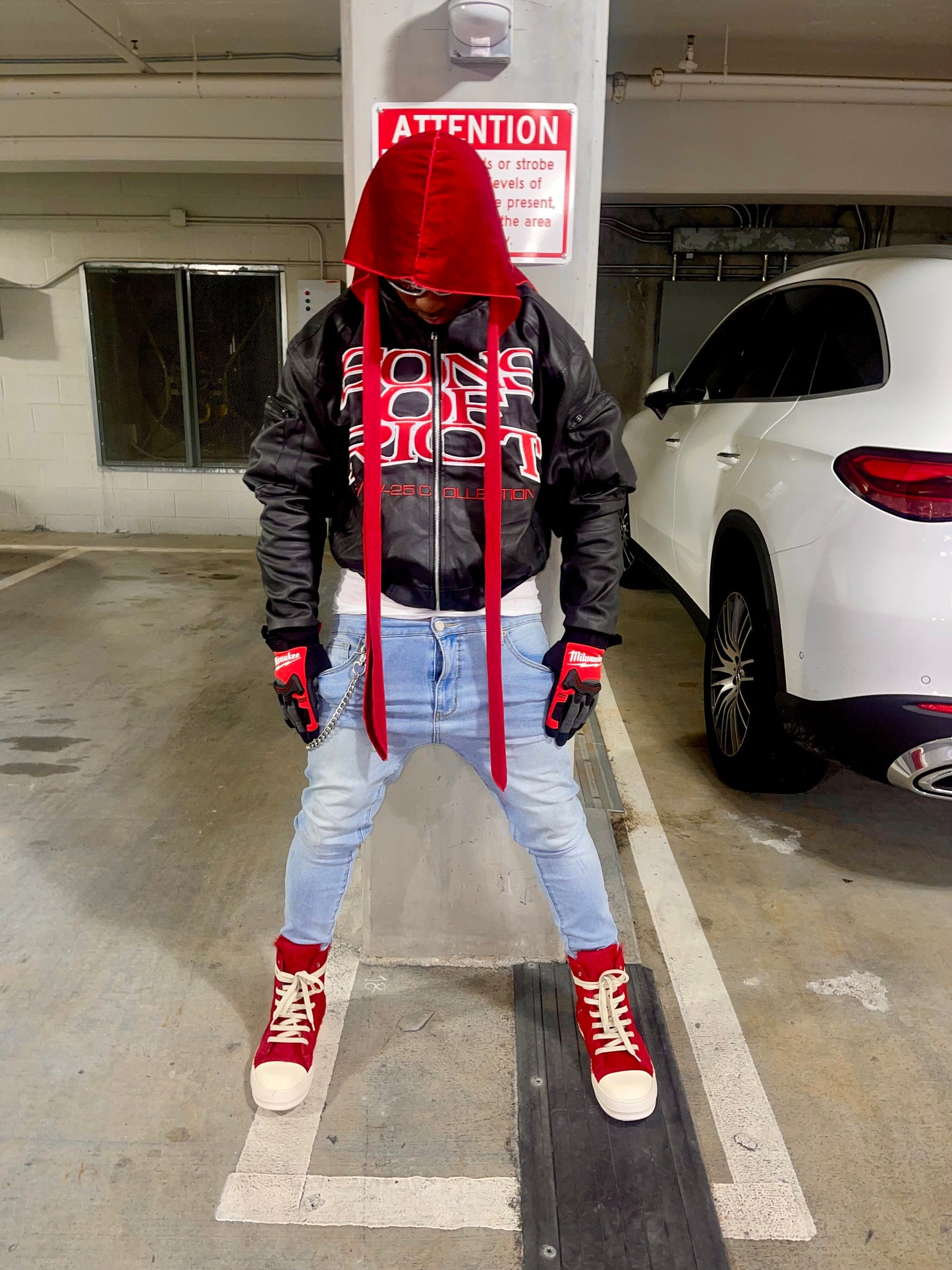 "CHROMATIC" Waxxed Denim Bomber