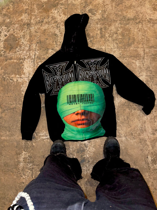 “THE NEON MASK” Heavyweight Zip Up