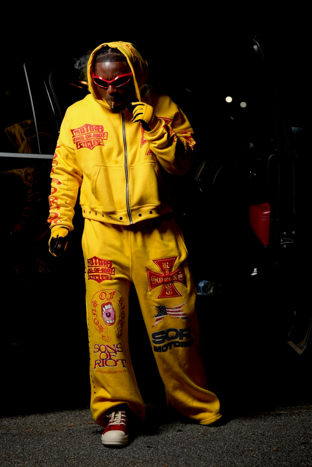 "DHL" Heavyweight Zip Jacket Sweatsuit