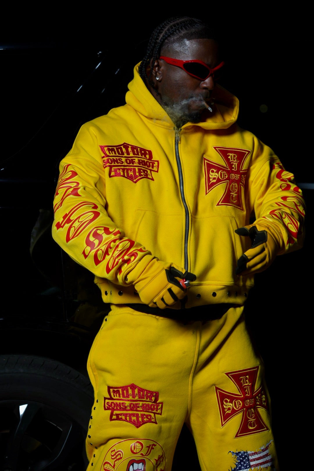 "DHL" Heavyweight Zip Jacket Sweatsuit