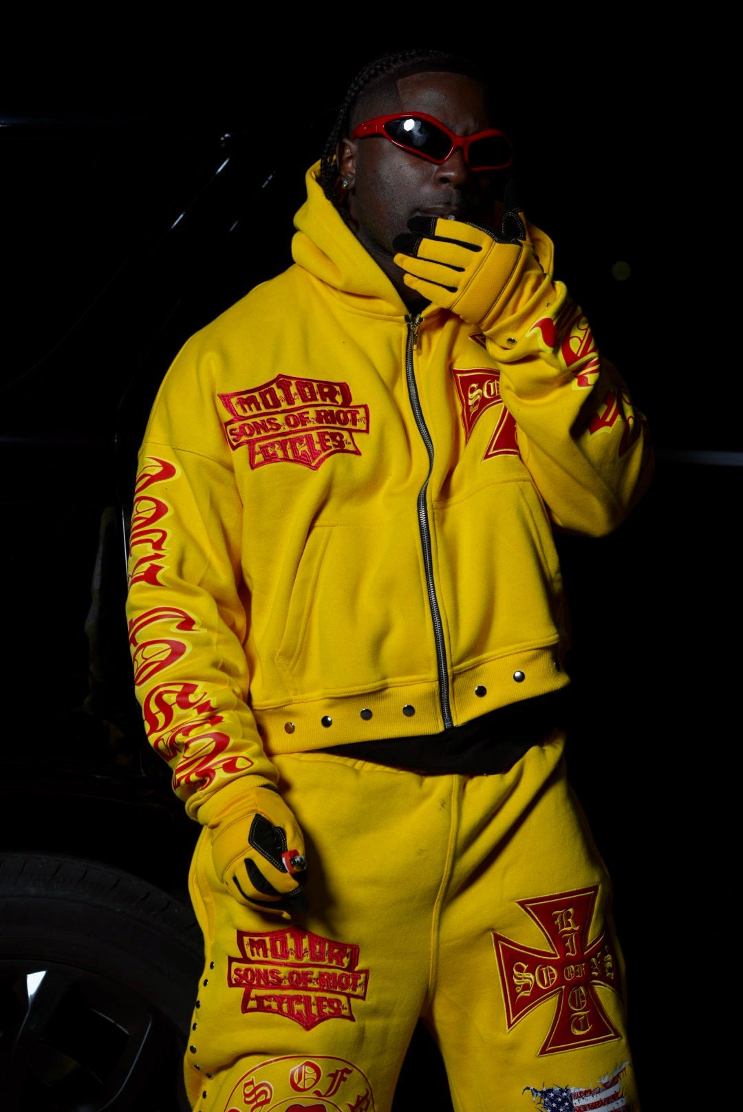 "DHL" Heavyweight Zip Jacket Sweatsuit