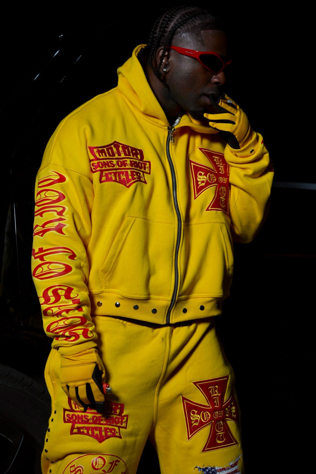 "DHL" Heavyweight Zip Jacket Sweatsuit