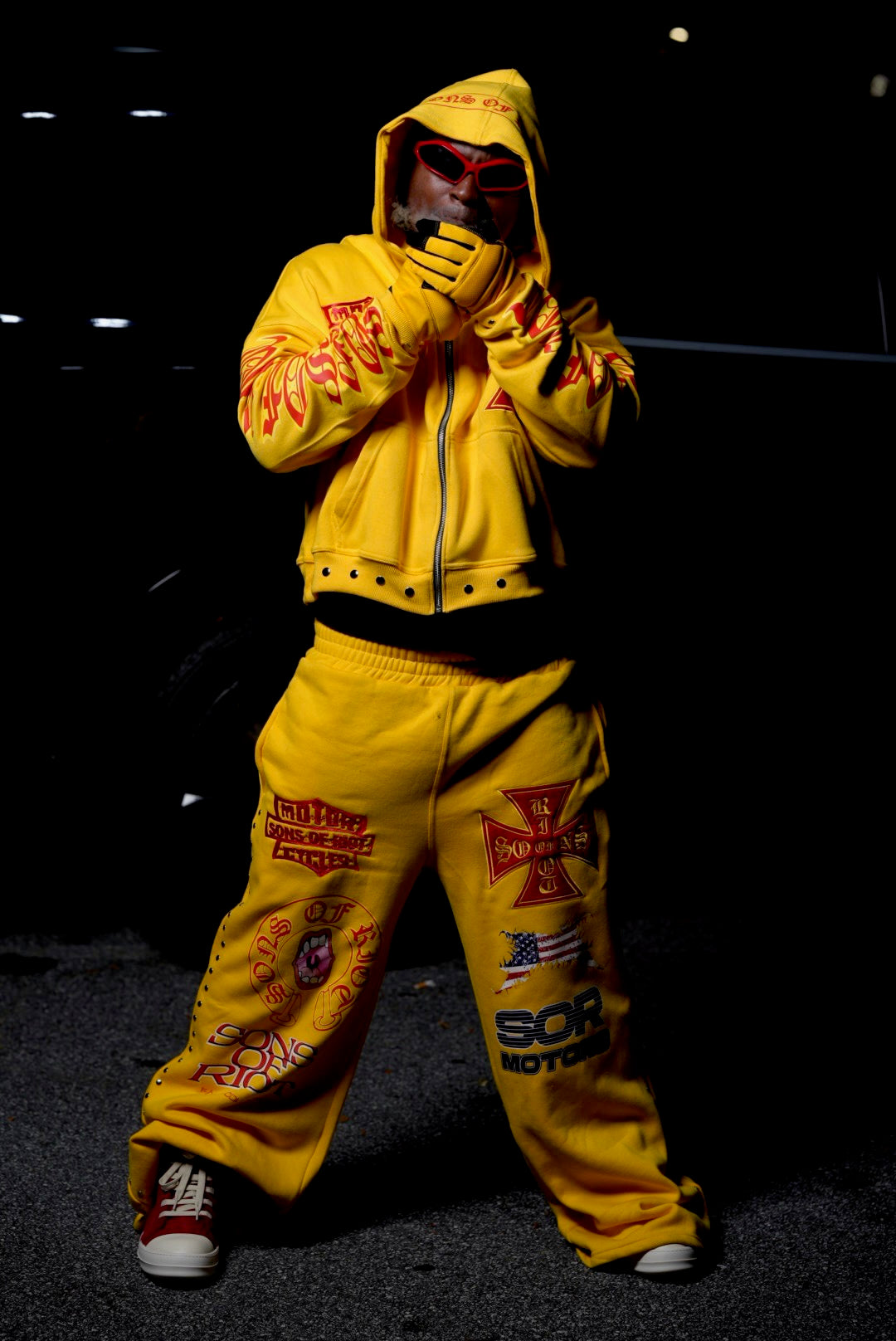 "DHL" Heavyweight Zip Jacket Sweatsuit