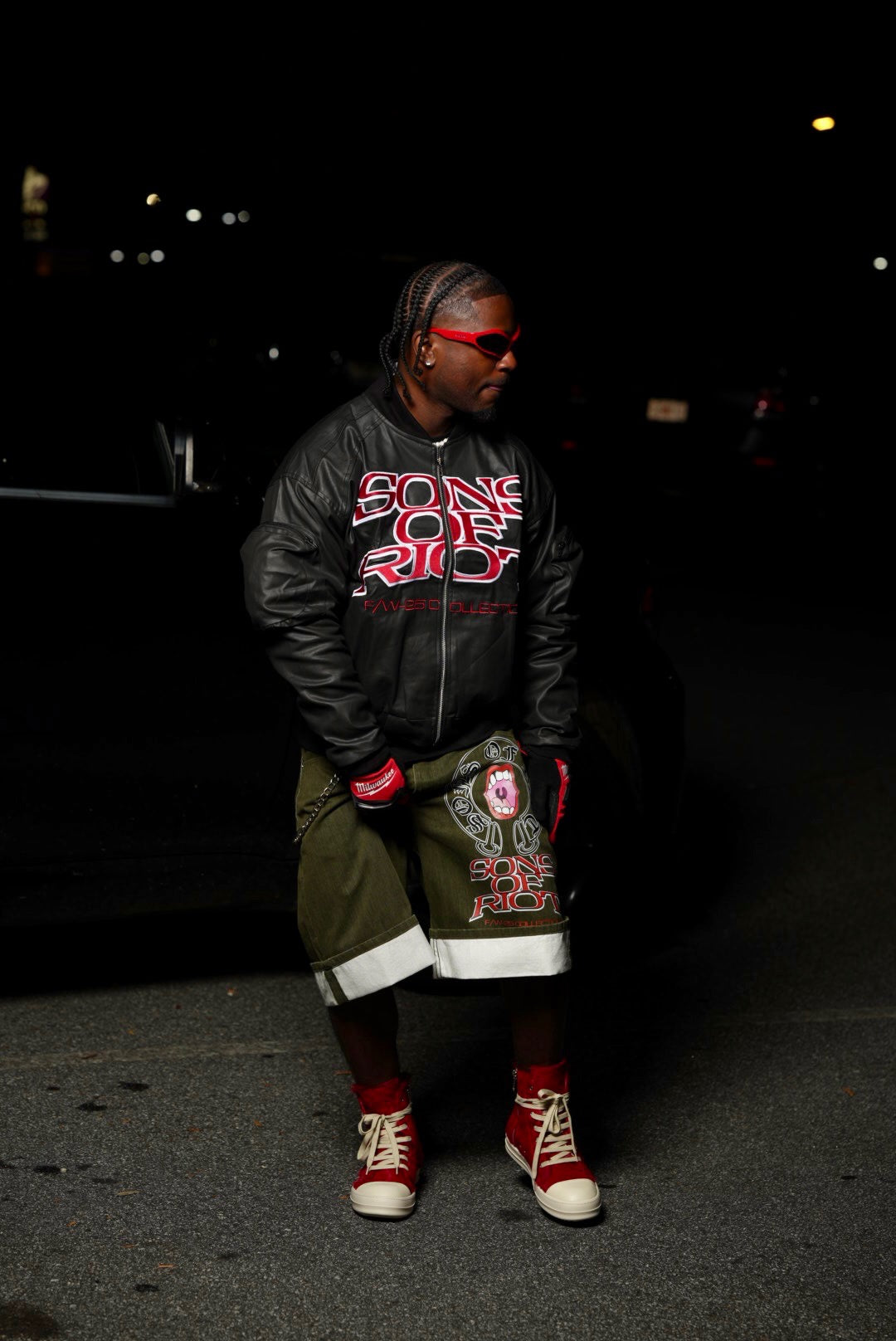 "CHROMATIC" Waxxed Denim Bomber