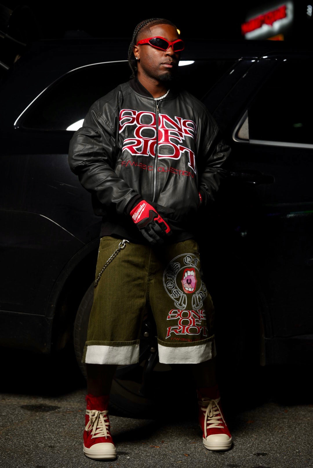 "CHROMATIC" Waxxed Denim Bomber