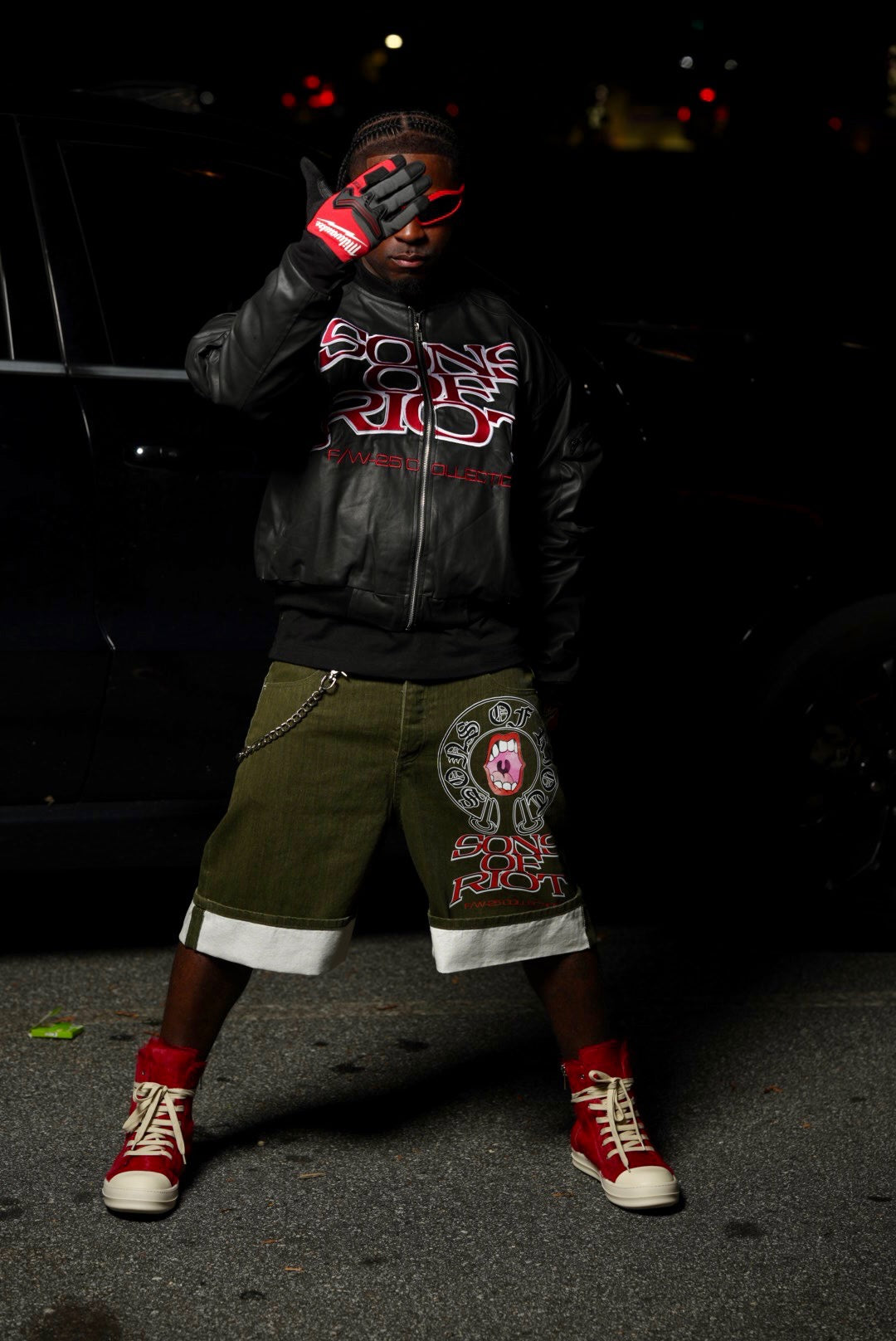 "CHROMATIC" Waxxed Denim Bomber