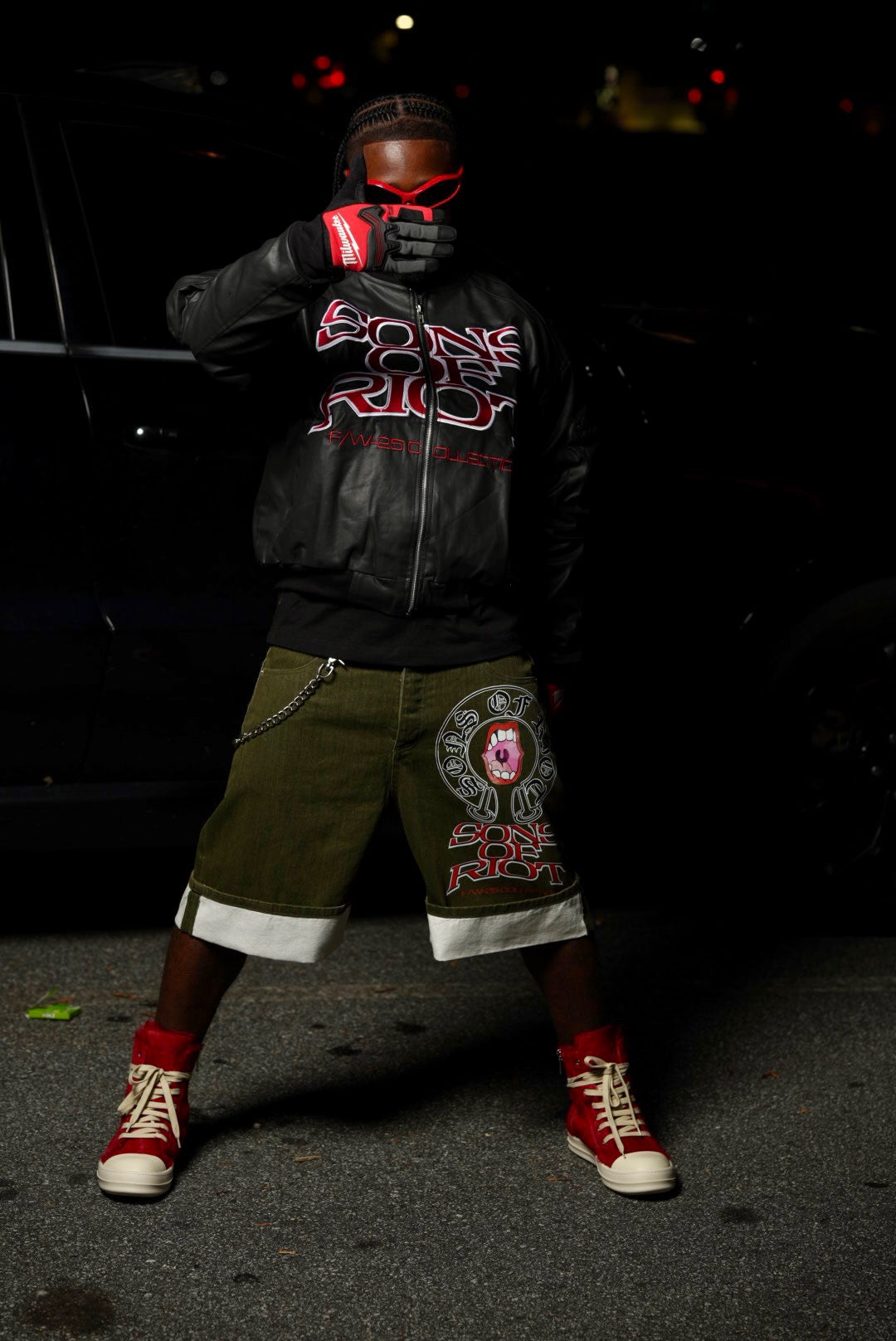 "CHROMATIC" Waxxed Denim Bomber